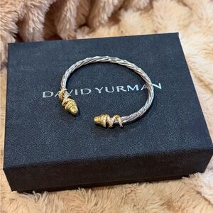 David Yurman Sterling Silver 925 Cable Bracelet 4mm